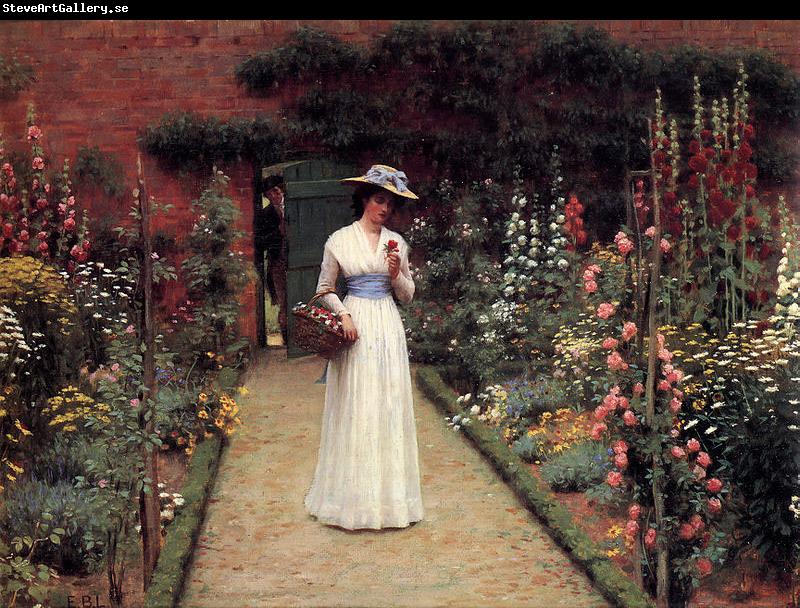 Edmund Blair Leighton Lady in a Garden